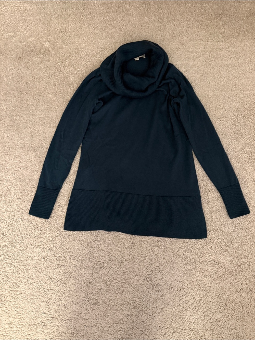 Women's Teal Cowl Neck Sweater
